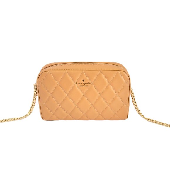 Kate Spade KG425 Carey Smooth Quilted Mini Camera Bag Crossbody Tiramisu - Picture 2 of 6